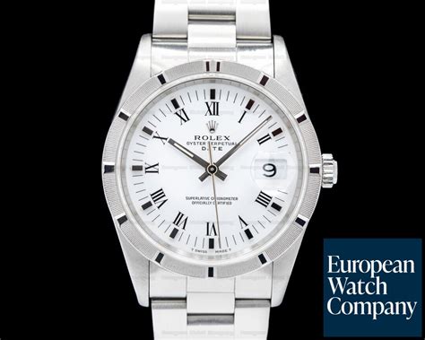 Rolex Oyster Perpetual Date, 15210, White Roman dial, Swiss 